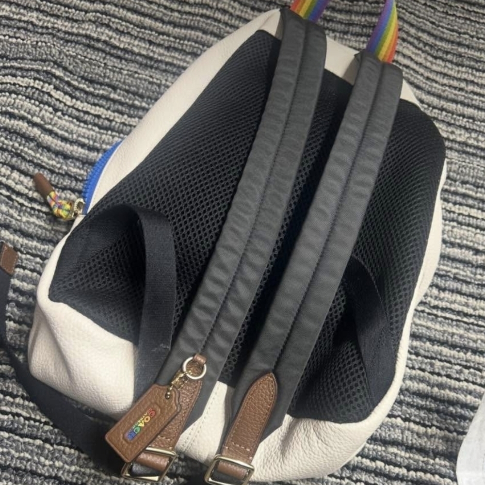Coach Medium Charlie Backpack featuring a rainbow-colored horse and carriage - Picture 3 of 15